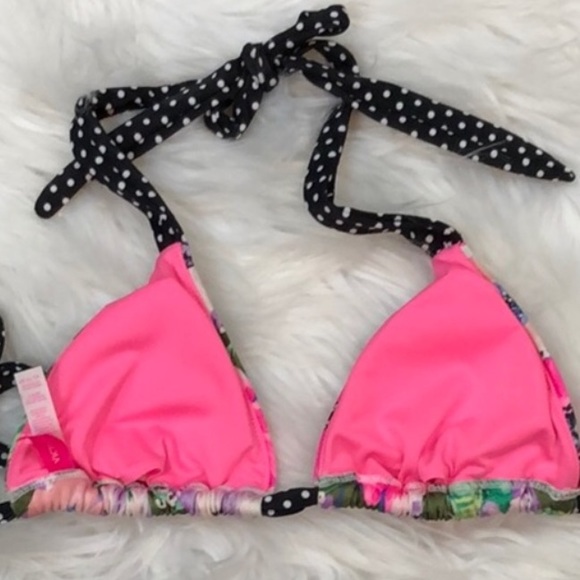 Victoria’s Secret Floral Polka Dot Bikini Top M - Picture 7 of 8